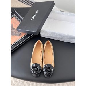 lambskin Chanel Camille ballet flat pump slip-on boat shoes size35-40