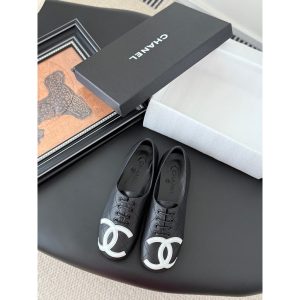 Chanel vintage quilted laceup flat sneaker loafer size35-40