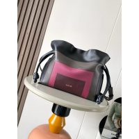 Loewe flamenco drawstring cloudy cosmetic clutch luck pouch crossbody bucket bag with coiled knot - 图片 7
