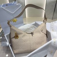 vintage Dior quilted halfmoon shoulder hobo tote underarm crikled baguette in dual size - 图片 2