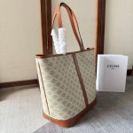 dual size Celine medium small cabas canvas shoulder shopping tote spacious storage bag - 图片 2