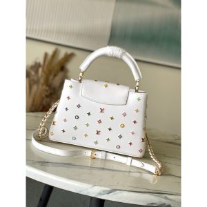 Louis Vuitton capucine bb top handle bag spacious shopper handbag with protective feet - 图片 8