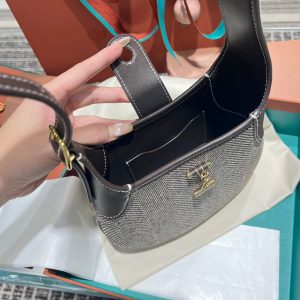 Loro Piana small Bobbin shoulder Bag halfmoon underarm hobo tote full boutique package - 图片 5