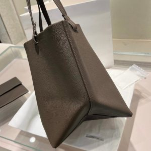 THE ROW Park Three Grained Leather Tote with Detachable Wristlet Pouch - 图片 5