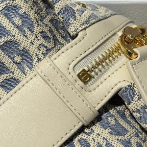 Dior D journey jacquard vintage small shoulder baguette tote - 图片 9