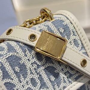 Dior Montaigne 30 east-west sling chain crossbody flap messenger in jacquard fabric - 图片 5