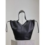 YSL Y-shape drawstring shoulder shopping tote slouchy vintage underarm hobo tote full package - 图片 8