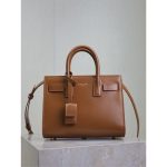 YSL small Sac De Jour structured shopper handbag with protective feet and removeable clutch