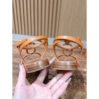 hermes woman's ankle-strap flat sandal beach shoes size35-40 boutqiue inclusion