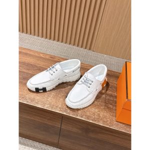 hermes suede laceup tennis sneaker skateboard shoes size35-40 boutqiue inclusion