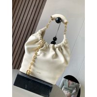 Loewe small squeeze ruched shoulder tote bag bucket handbag with signature donut chain - 图片 4