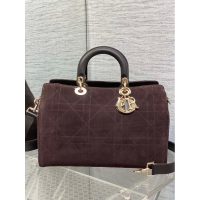 refined large Dior D-joy east-west shopper handbag travel cabin boarding luggage in lambskin - 图片 3