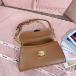 MIu dual strap underarm bagutte shoulder crossbody flap messenger bag with pushlock clasp - 图片 5