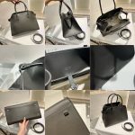 The Row Margaux 12 women's shopper handbag in box leather full boutique package - 图片 9