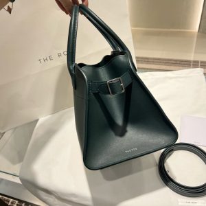 The Row Margaux 10 slouchy soft shopper handbag in box leather with protective feet - 图片 3