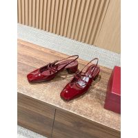 Gucci shiny block-heel slingback pump Mary Jane heel sandal 4.5cm height size35-40