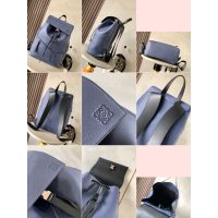 large capacity Loewe puzzle drawstring backpack color-contrast rugged hiking rucksack - 图片 7
