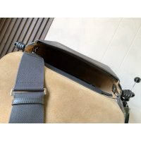 Loewe flamenco military satchel shoulder crossbody flap messenger wit jacquard wide strap - 图片 7