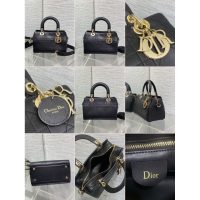 refined small Dior D-joy east-west shopper handbag quilted storage tote in lambskin - 图片 9