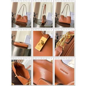Celine Camille 16 Soft underarm hobo tote chic shoulder baguette with dual strap - 图片 4