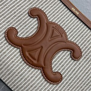 Celine canvas casual wristlet clutch versatile zipper coin pouch smartphone makeup pouch - 图片 6