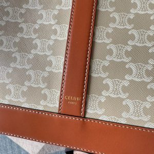 dual size Celine medium small cabas canvas shoulder shopping tote spacious storage bag - 图片 5