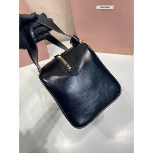 MIu vintage bowling top handle bag Boston shopper handbag tote with antique gold metalware - 图片 8