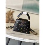 Louis Vuitton capucine mini top handle bag miniature structured shopper tote
