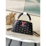 Louis Vuitton capucine bb top handle bag spacious shopper handbag with protective feet - 图片 2