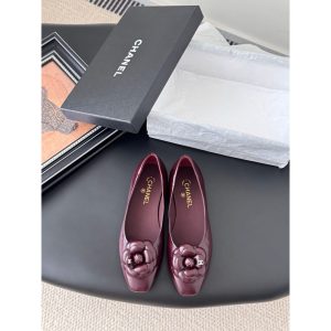 lambskin Chanel Camille ballet flat pump slip-on boat shoes size35-40