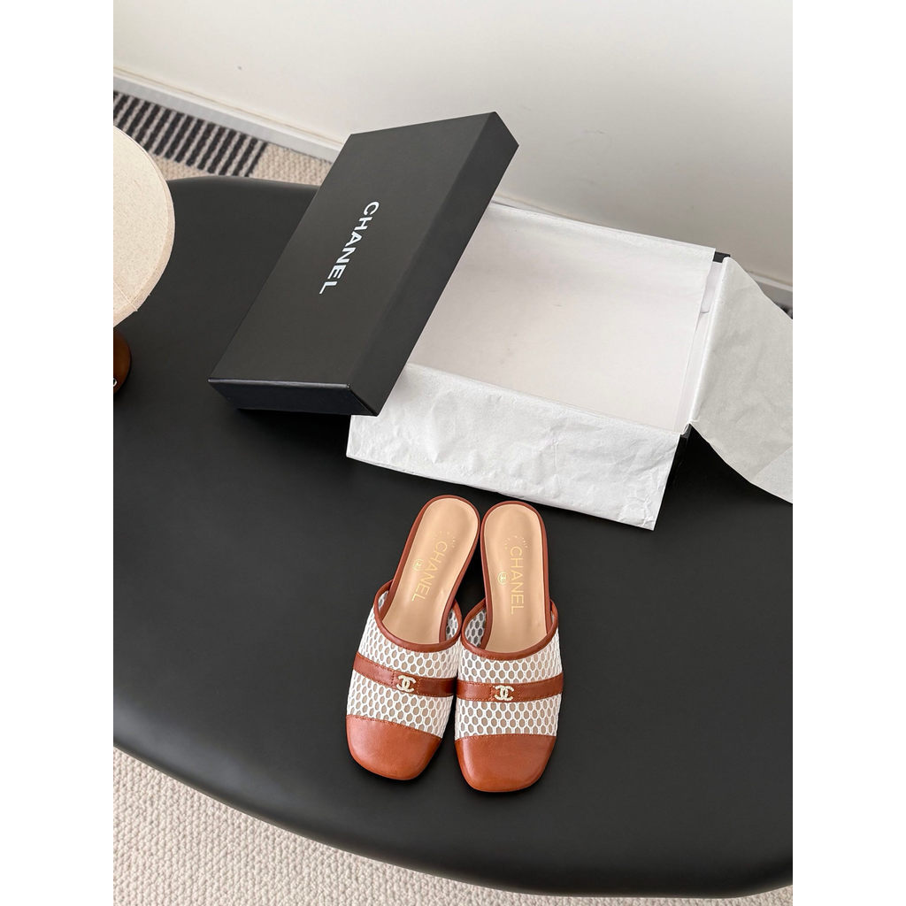 ph-11134201-820l7-mpa8n7iw78qp5c.jpg Chanel women's half drag mules casual flat summer sandal indoor anti bacteria slipper size35-40 - 图片 1