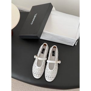 Chanel cystal-embellished Mary Jane Flat ballet pump size35-40