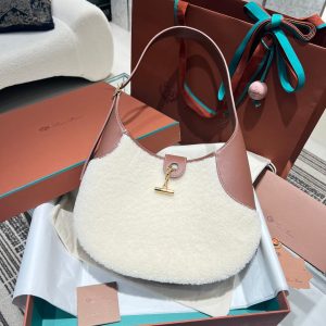 Loro Piana Medium Bobbin shoulder Bag crescent underarm hobo tote full boutique package - 图片 3