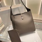 THE ROW Blake slouchy shoulder hobo tote with removeeable zipper pouch
