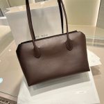 THE ROW Astra Bowling handbag shoulder underarm baguette tote in polished saddle leather - 图片 2