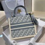 Dior jacquard small booktote travel boarding cabin luggage handbag full boutique inclusion - 图片 4