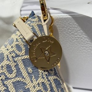 Dior D journey jacquard vintage small shoulder baguette tote - 图片 3