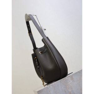 YSL suede drawstring shoulder bucket tote casual underarm hobo tote with detatchable pouch - 图片 4
