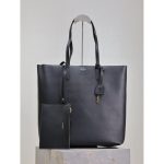 YSL chic resort beach tote minimalist open-top shoulder shopping tote in smooth calfskin - 图片 6