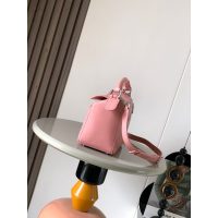 dual size Loewe puzzle edge top-handle tote handbag in rich pink with protective bar - 图片 3