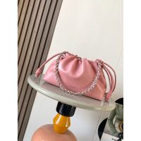 Loewe flamenco cloudy drawstring cosmetic pouch upscale cocktail party clutch with donut chain - 图片 2