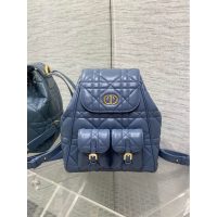 Dior caro quiled small drawstring flap backpack boutique package - 图片 3