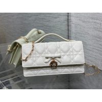 quilted Dior top handle cosmetic smartphone holder clutch sling croosbody flap messenger - 图片 2