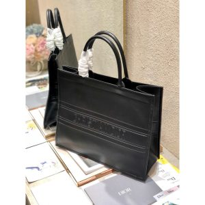 Dior large capacity leather booktote open shopper designer tote handbag resort beach bag - 图片 4