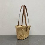 Celine raffia braided resort beach tote bag spacious shoulder shopping tote handbag with coin pouch - 图片 8