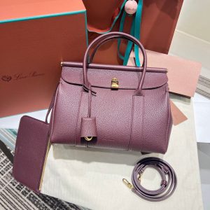 Loro Piana Sesia worker commuter briefcase laptop document handbag with padlock closure - 图片 5