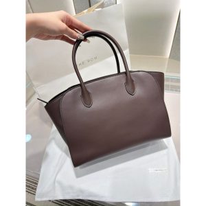 The Row Marlo 12 Tote Bag in polish saddle leather full boutique package - 图片 3