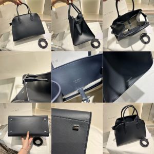 The Row Margaux 12 women's shopper handbag in box leather full boutique package - 图片 4