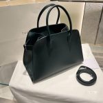 The Row Margaux 12 women's shopper handbag in box leather full boutique package - 图片 8