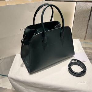 The Row Margaux 12 women's shopper handbag in box leather full boutique package - 图片 8